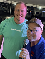 WHITE COUNTY FAIR KARAOKE 2nd place $50 Seth West of El Paso with KWCK 99-9'S Greg Geary.