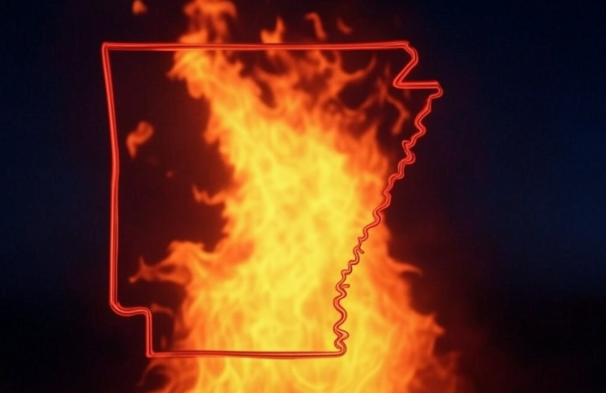 Structural Flaming PHOTOS: Building Erupts In Flames As Arkansas Firefighters Evacuate ...