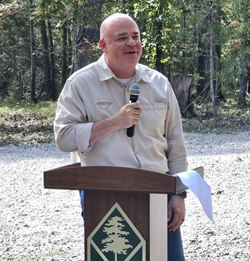  Arkansas State Parks Director Shea Lewis emphasized the importance of partnerships with the U.S. Army Corps of Engineers, local friends groups, and stakeholders in making the project possible.