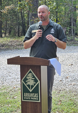 Deputy Director Jeff King welcomed guests alongside Park Superintendent Stewart Taylor, who shared development highlights.