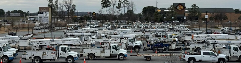 Photo courtesy of Arrow's Cafe & BBQ "Power Company ready for the Winter Storm"