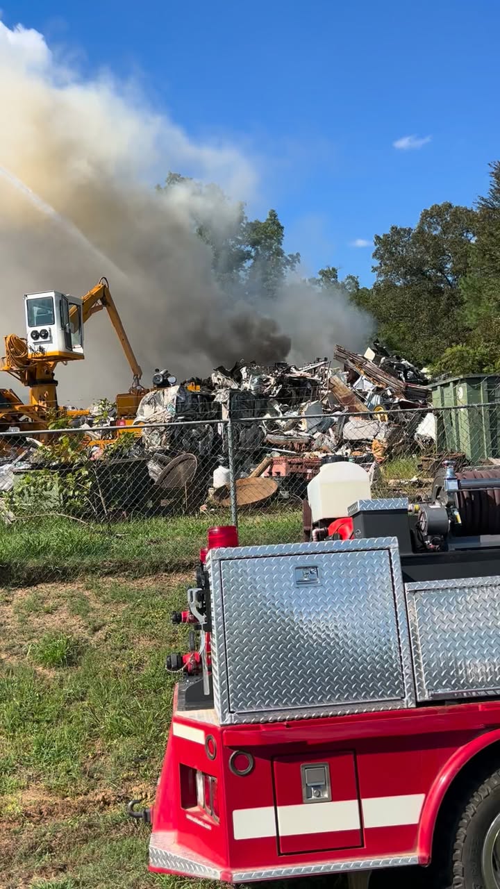 An explosion and fire at Arkansas Valley Scrap Metal on Highway 64 east of Morrilton triggered a mul...