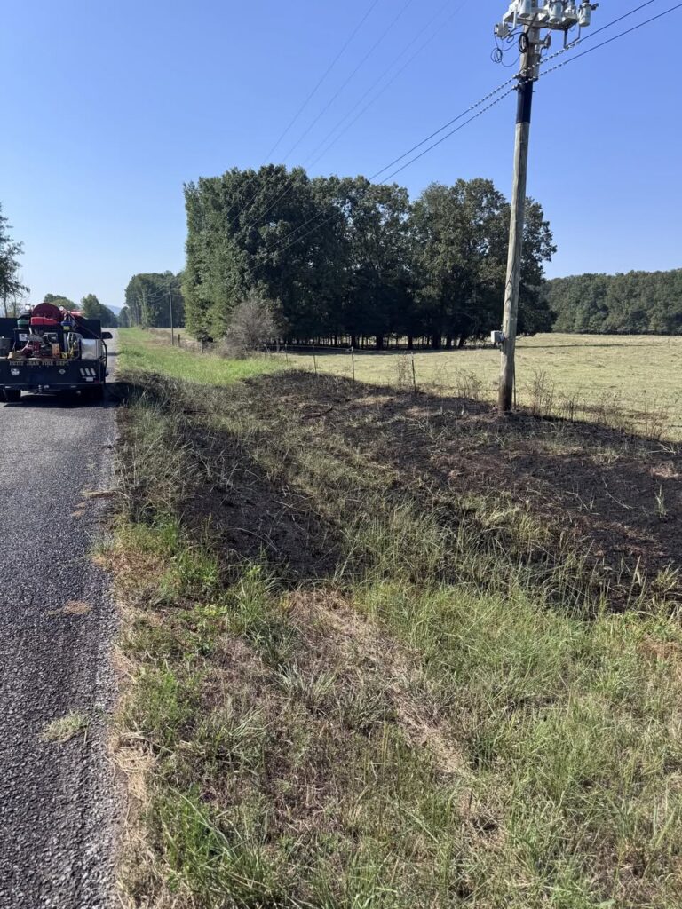 Resident Alerts Firefighters, Who Quell 'Grass Fire' Near Utility Pole in Arkansas