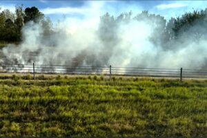 Fire Department Contain Reported Blaze Near 109 Mile Marker In Morrilton, Arkansas