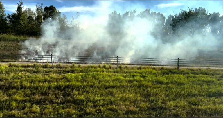 Fire Department Contain Reported Blaze Near 109 Mile Marker In Morrilton, Arkansas
