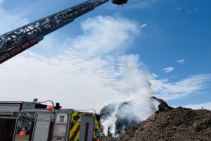 Fire Erupts At Arkansas Recycling Center As Firefighters Step In