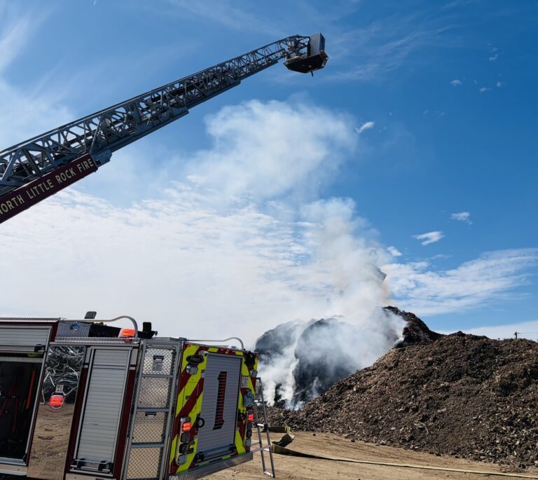 Fire Erupts At Arkansas Recycling Center As Firefighters Step In