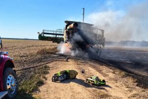 PHOTOS: Farm Equipment Bursts Into Flames As Firefighters Respond In Arkansas