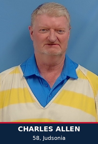 Charles Allen, 58, of Judsonia Arkansas booking photo