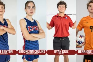 Lyon College athletes Elijah Benton, Brooklynn Collins, Ryan Kriz and Henrique Megale, SLIAC weekly honorees, Batesville Arkansas