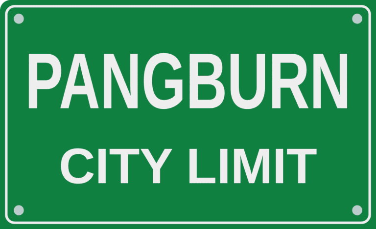 Pangburn city limit sign