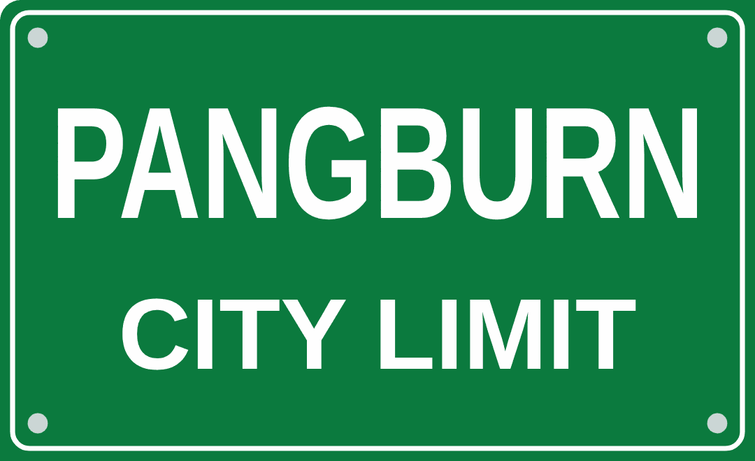 Pangburn city limit sign