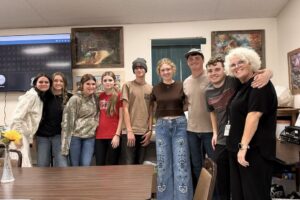 Pangburn FBLA students at the Pangburn Senior Citizen Center