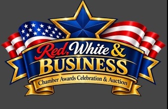 aRed, White and Business Chamber Awards Celebration and Auction logo for the 2026 Searcy Chamber Awards Banquet