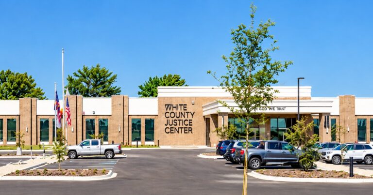 White County Justice Center at 2121 South Benton Avenue in Searcy Arkansas, site of the Judge Lisa Brown courtroom dedication